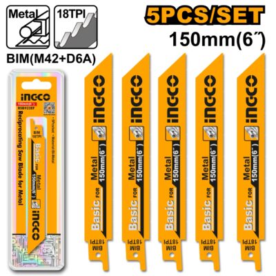 Panza Fierastrau Sabie Metal set 5buc INGCO RSB922EF