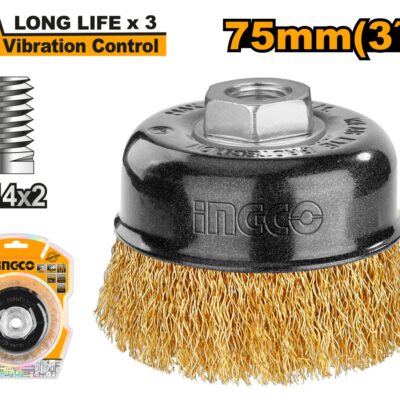Perie de Sarma Cupa 75mm Long Life INGCO WB10755