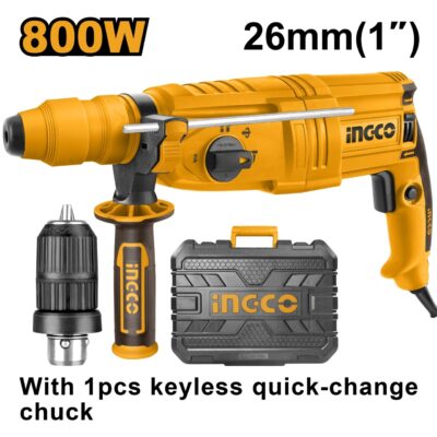 Picamer SDS 800W cu Mandrina Automata 26mm INGCO RGH9028-2