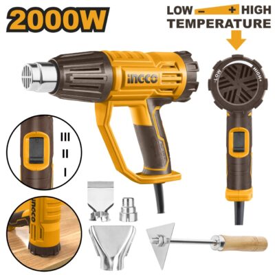 Pistol cu Aer Cald 2000W 6 Reglaje si Accesorii