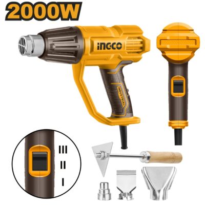 Pistol cu Aer Cald 2000W cu 3 Reglaje + Accesorii
