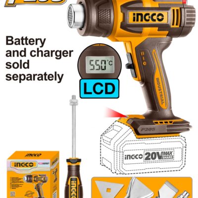Pistol de Aer Cald 20V cu Afisaj Electronic INGCO HGLI2003