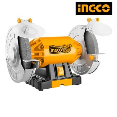 Polizor de banc 350W 200mm INGCO BG83502, polizor dublu cu protectie ochi, suport reglabil si sistem antivibratii