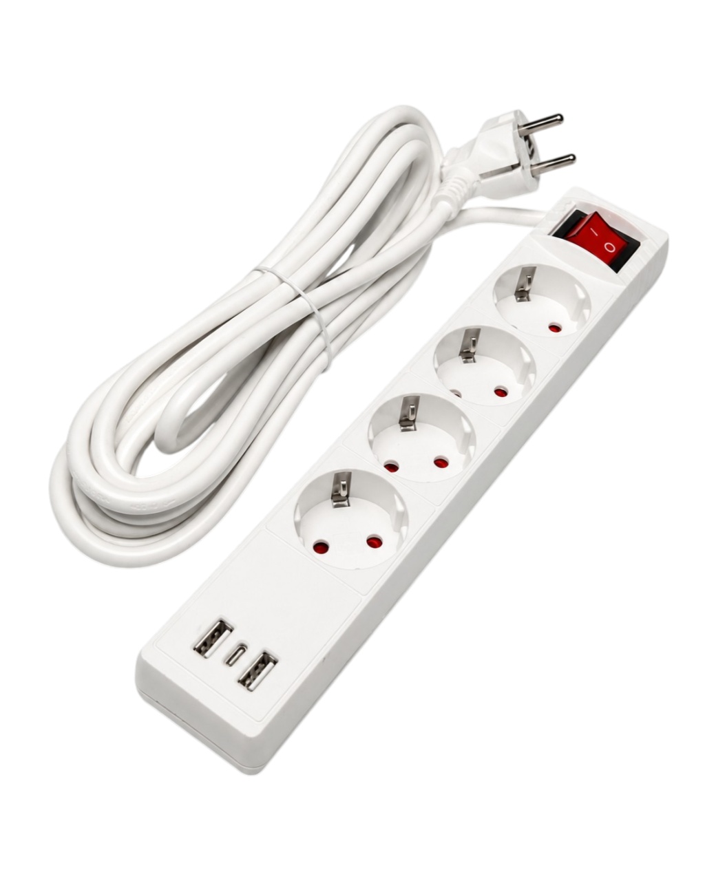 Prelungitor cu Intrerupator si USB 5M + 4P