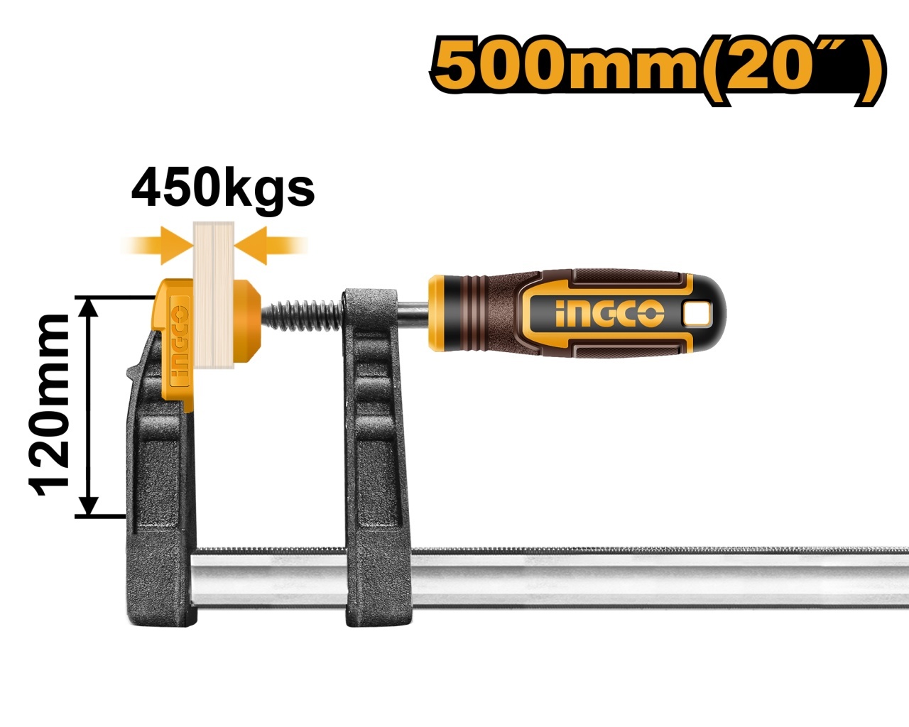 Presa Fixare Tip F 50x150mm INGCO HFC020501