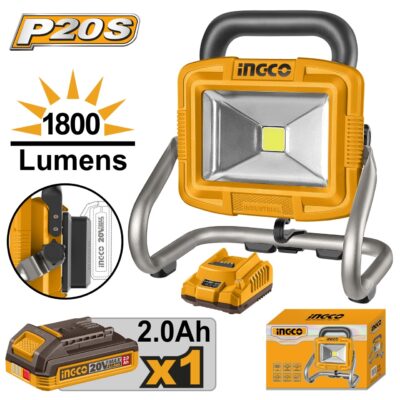 Proiector Led 20V 1800 Lumeni cu Baterie INGCO CWLI20258