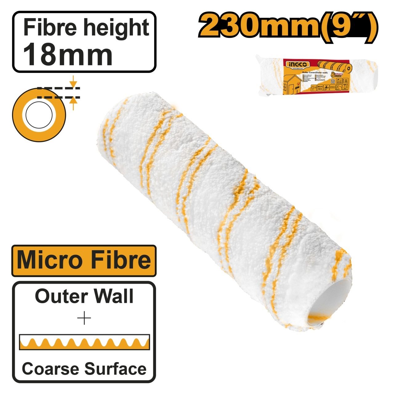 Rezerva Trafalet 230mm Fibra 18mm Exterior INGCO HRC3323018