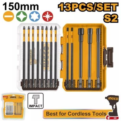 Set Biti Lungi Impact 13buc INGCO AKDL01306
