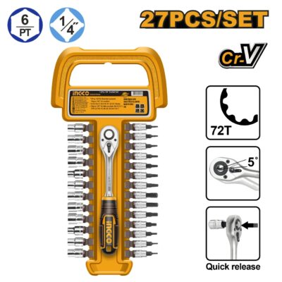 Set Chei Tubulare Clichet 1/4 27buc
