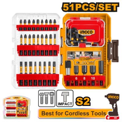 Set de Bits Impact pentru Scule pe Acumulator 51buc INGCO AKDL25106