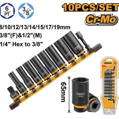 Tubulare de Impact Lungi 3/8″ Set 10buc